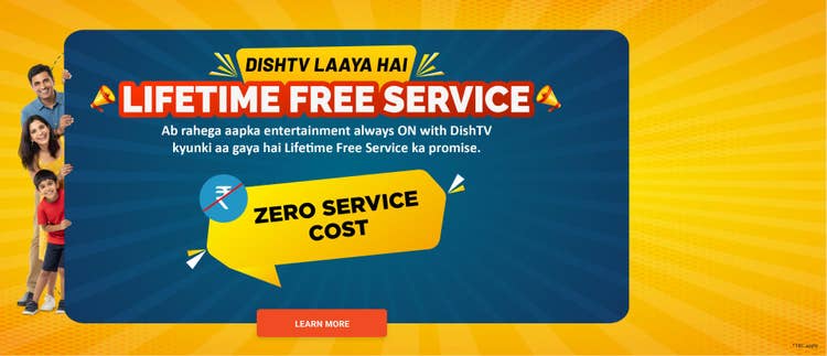 LIFETIME FREE SERVICE PROMO DISHTV